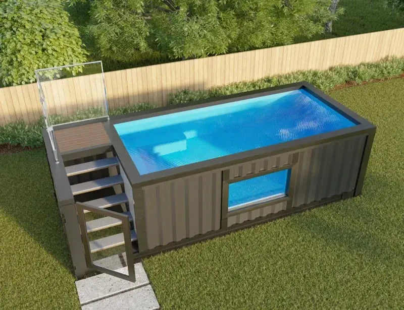 Swimming pool in a shipping container