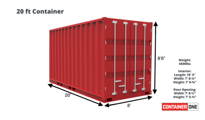 20ft Standard Cargo Worthy Shipping Container (20STCW)