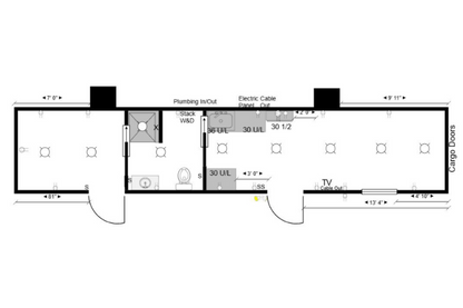 40ft Bunkhouse Cabin Shipping Container (40HCBH)