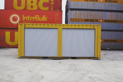 Yellow 20ft Used Container – Dual Side Roll-Up Doors