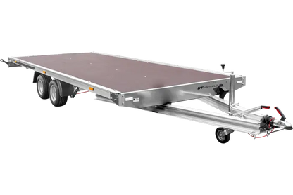UNIPLAT 600 ALU two-axle aluminum platform recovery vehicle, 3500 kg GVWR, with loading ramps