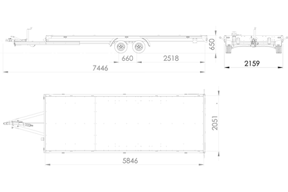 UNIPLAT 600 ALU two-axle aluminum platform recovery vehicle, 3500 kg GVWR, with loading ramps