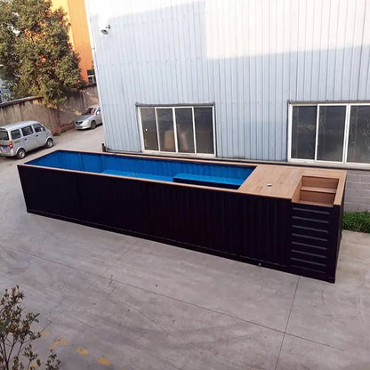 40-foot outdoor shipping container pool, mobile prefabricated modified container pool