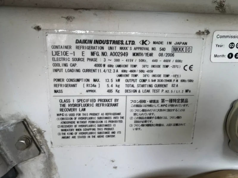 Maersk RAHC-031 Used 40ft Cold Storage Reefer Container – Model CCR18060